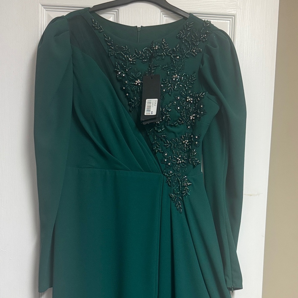 Elegant Green Embellished Dress